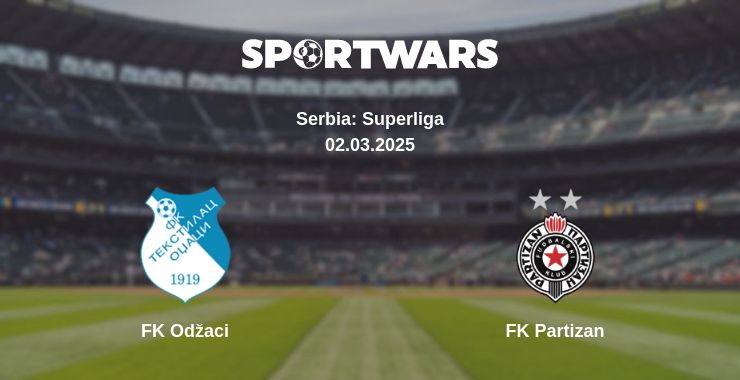 Where to watch the match FK Odžaci - FK Partizan