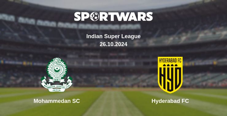 Where to watch the match Mohammedan SC - Hyderabad FC