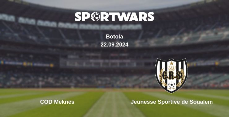 Where to watch the match COD Meknès - Jeunesse Sportive de Soualem