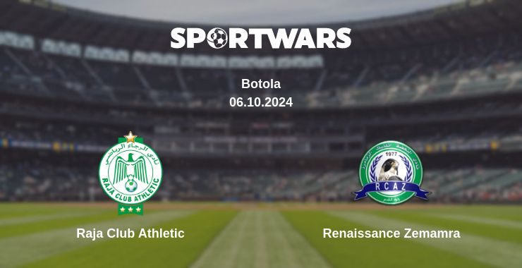 Where to watch the match Raja Club Athletic - Renaissance Zemamra