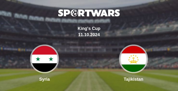 Where to watch the match Syria - Tajikistan