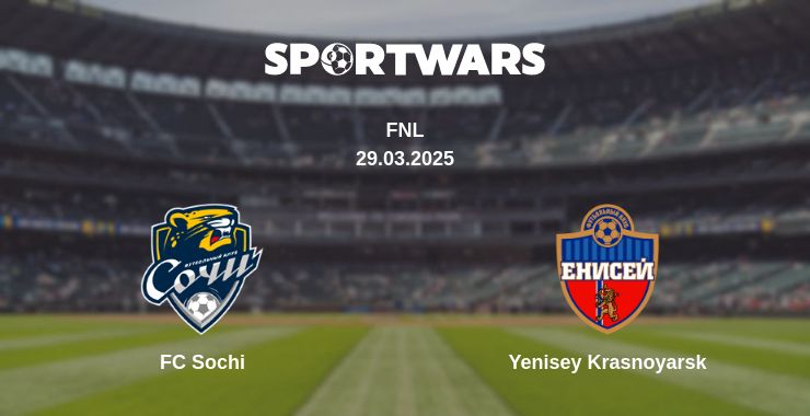 Where to watch the match FC Sochi - Yenisey Krasnoyarsk