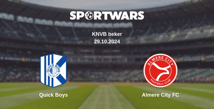 Where to watch the match Quick Boys - Almere City FC