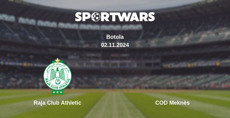 Where to watch the match Raja Club Athletic - COD Meknès