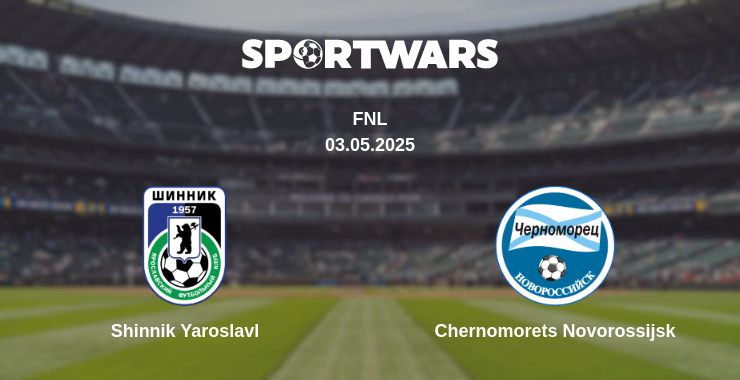 Where to watch the match Shinnik Yaroslavl - Chernomorets Novorossijsk