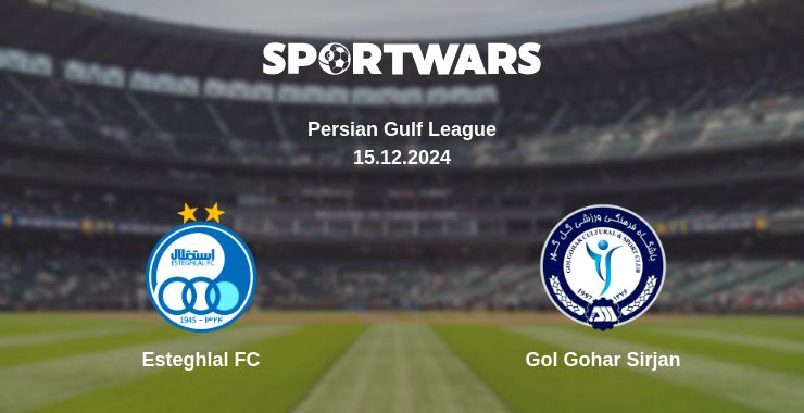 Where to watch the match Esteghlal FC - Gol Gohar Sirjan