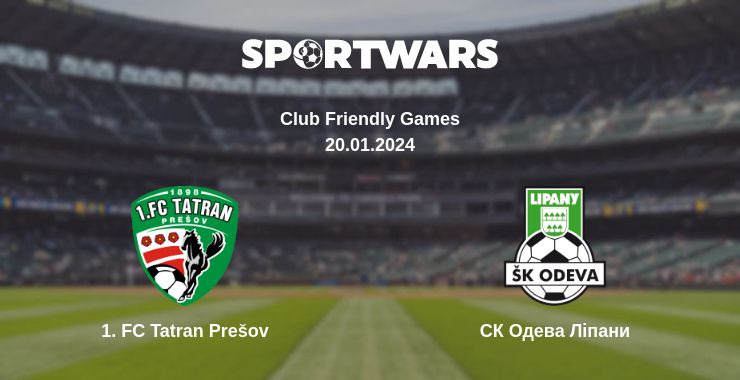 Де дивитись матч 1. FC Tatran Prešov - СК Одева Ліпани