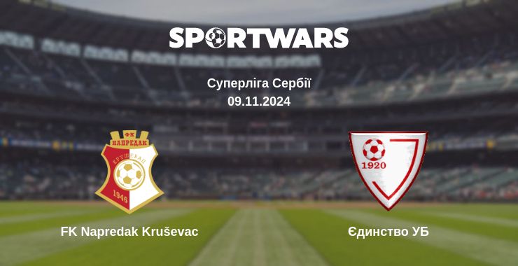 Де дивитись матч FK Napredak Kruševac - Єдинство УБ