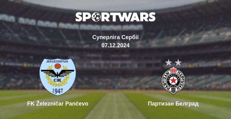 Де дивитись матч FK Železničar Pančevo - Партизан Белград