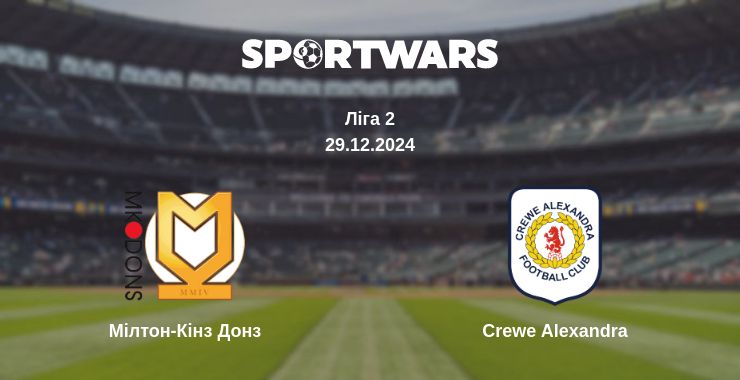 Де дивитись матч Мілтон-Кінз Донз - Crewe Alexandra