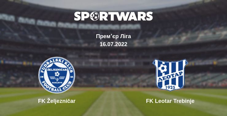 Де дивитись матч FK Željezničar - FK Leotar Trebinje