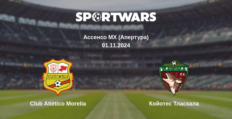 Де дивитись матч Club Atlético Morelia - Койотес Тласкала